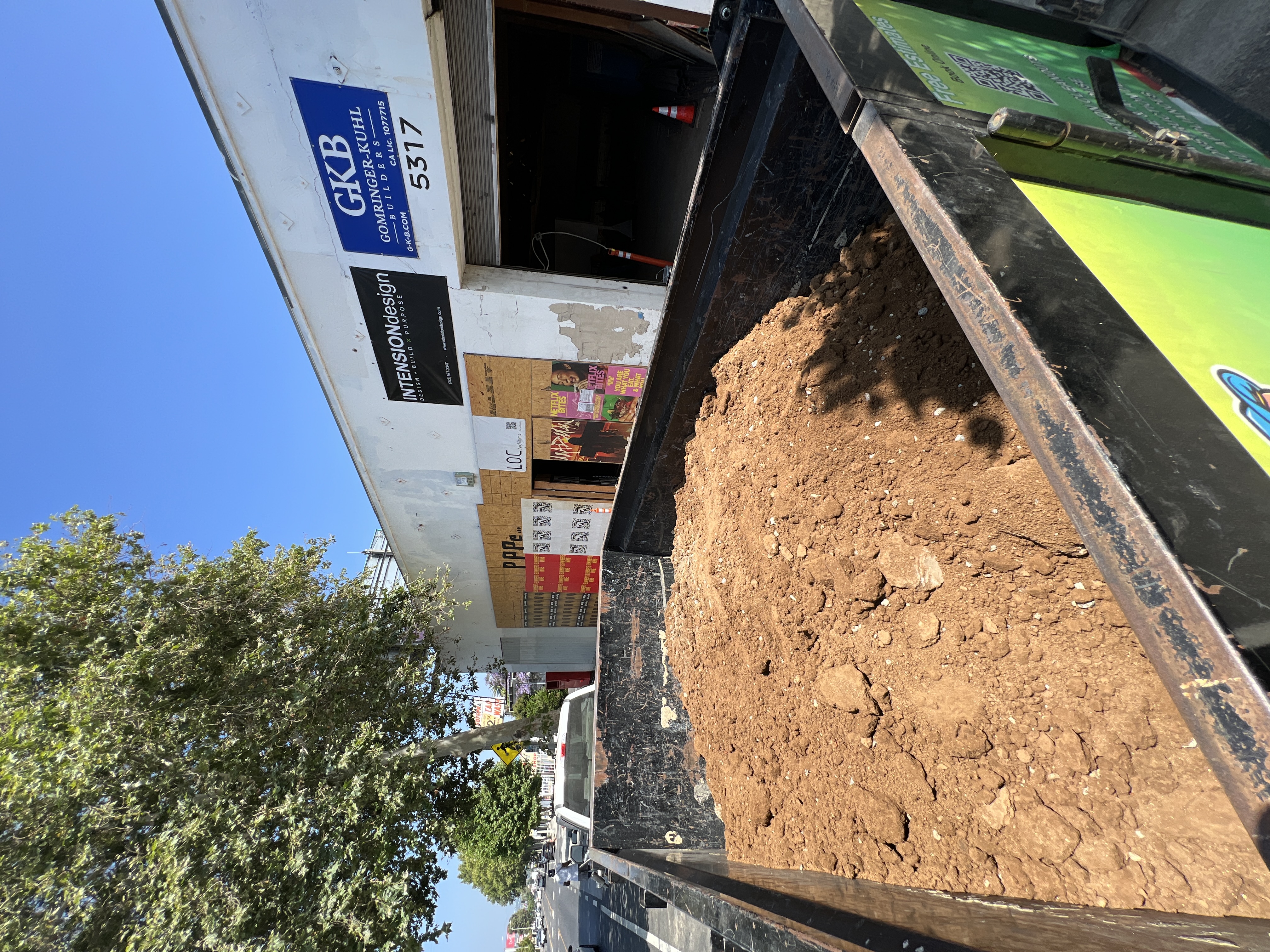 After: JunkFit truck loaded with dirt from commercial job