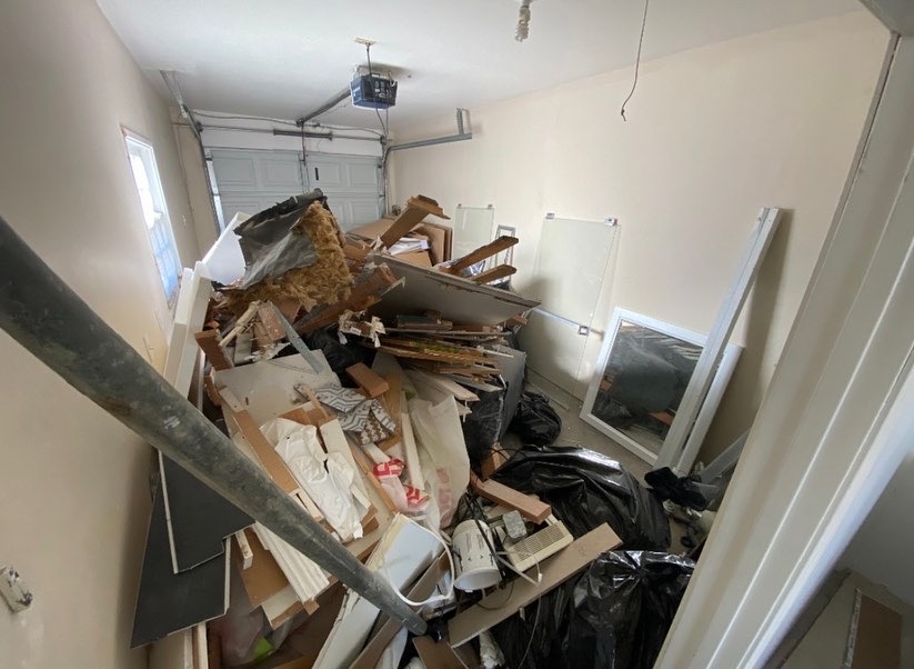 Before: garage packed floor to ceiling