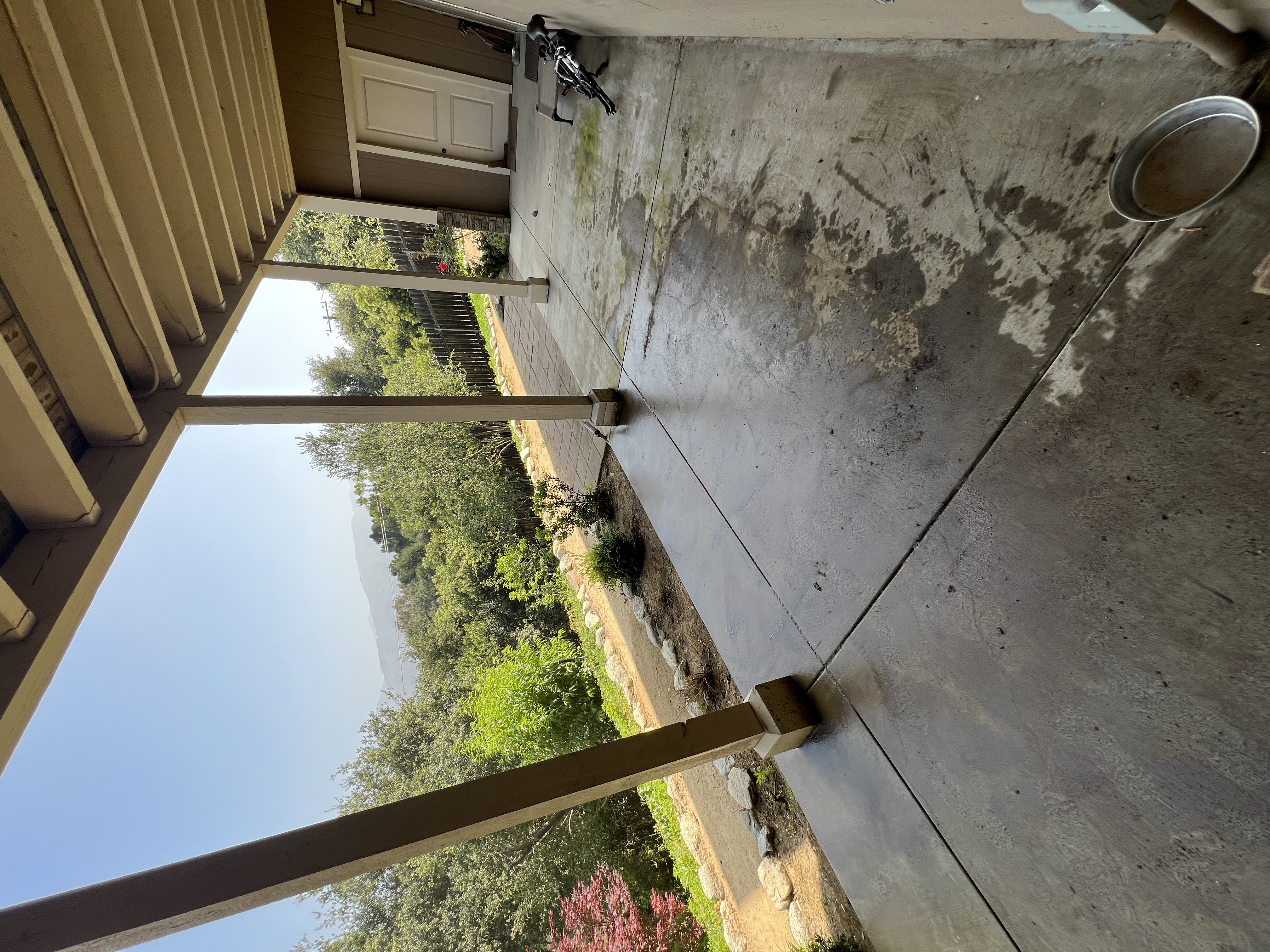 After: clean empty patio
