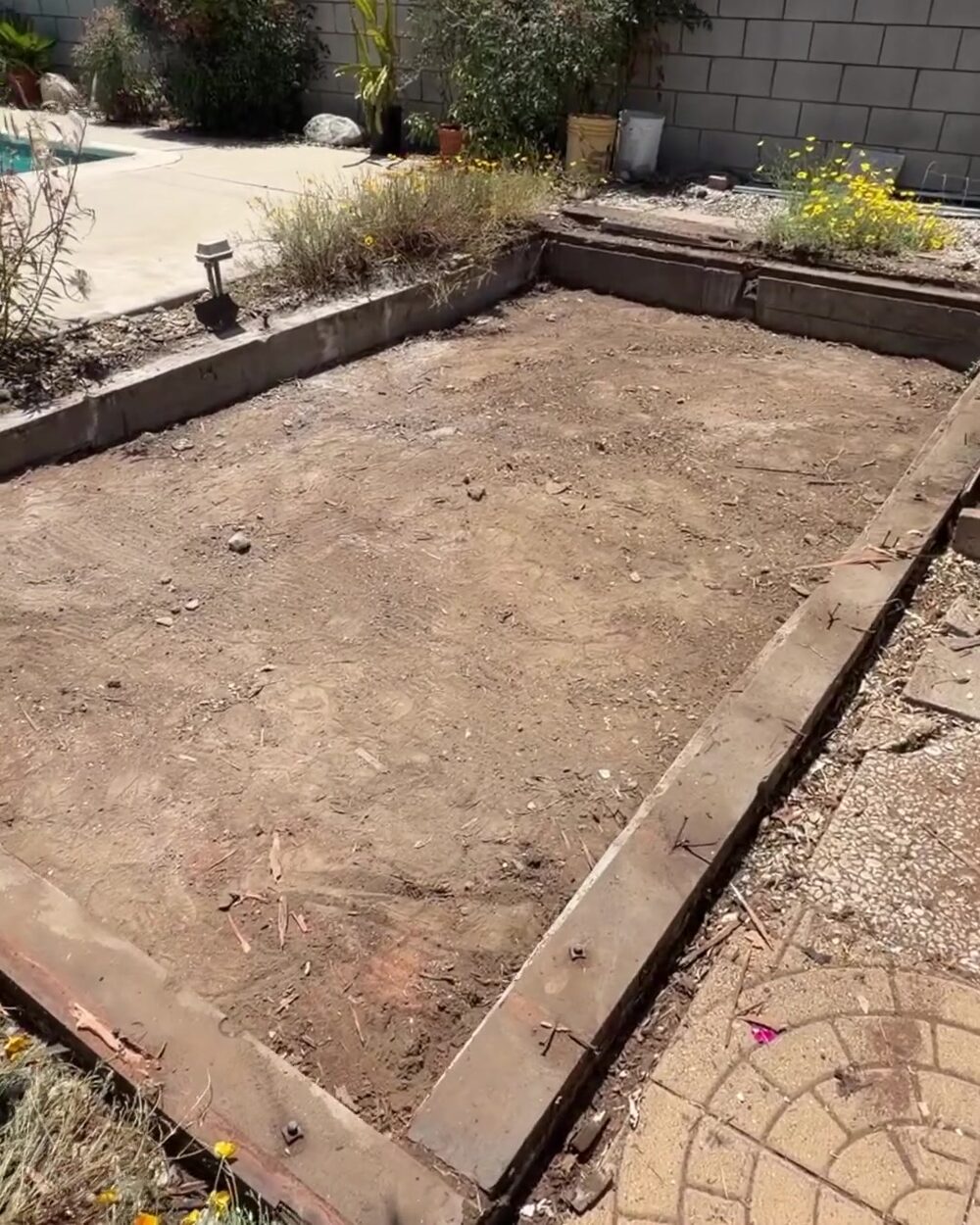 Clean, level pad after shed foundation removal in Glendora, CA 91740