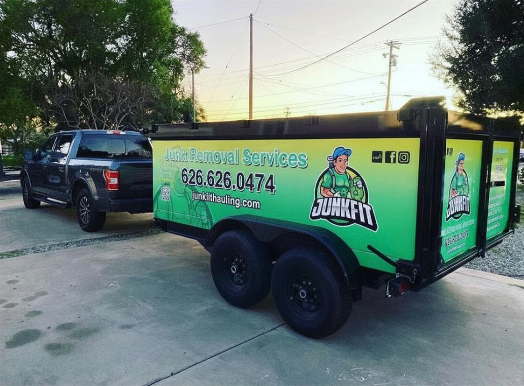 JunkFit truck and trailer - professional junk removal